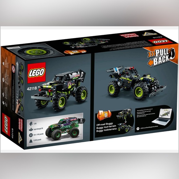 NWT *Retired Set* 2021 LEGO TECHNIC: Monster Jam Grave Digger (42118) - Picture 2 of 8